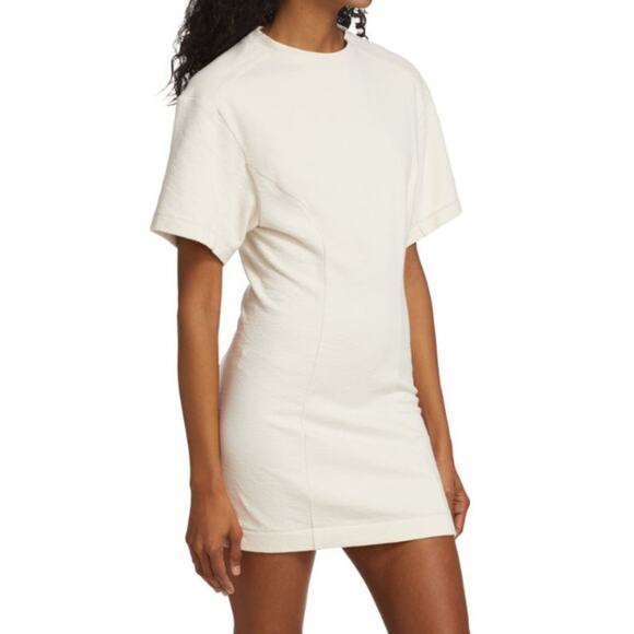 Rag & Bone Women's Organic Cotton Lilith Tee Pullover Mini Dress‎ Size M Cream - Picture 1 of 9